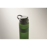 RPET-fles met opklapbare dop en inbegrepen rietje 500 ml kleur donkergroen foto bekijken vierde weergave