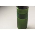 RPET-fles met opklapbare dop en inbegrepen rietje 500 ml kleur donkergroen foto bekijken zesde weergave