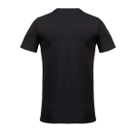 Unisex T-shirt van gerecyclede materialen met ronde hals kleur zwart achter aanzicht