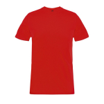 Unisex T-shirt van gerecyclede materialen met ronde hals kleur rood