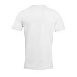 Unisex T-shirt van gerecyclede materialen met ronde hals kleur wit achter aanzicht