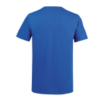 Unisex T-shirt van gerecyclede materialen met ronde hals kleur koningsblauw achter aanzicht