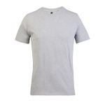 Unisex T-shirt van gerecyclede materialen met ronde hals kleur lichtgrijs