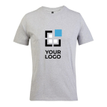 Unisex T-shirt van gerecyclede materialen met ronde hals kleur lichtgrijs weergave met bedrukking