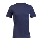 Unisex T-shirt van gerecyclede materialen met ronde hals kleur marineblauw