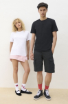 Unisex T-shirt van gerecyclede materialen met ronde hals