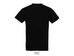 Unisex T-shirt van halfgekamd katoen met ronde hals 150 g/m² kleur zwart achter aanzicht
