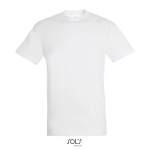 Unisex T-shirt van halfgekamd katoen met ronde hals 150 g/m² kleur wit vijfde weergave