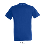 Unisex T-shirt van halfgekamd katoen met ronde hals 150 g/m² kleur koningsblauw achter aanzicht