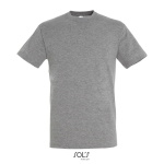 Unisex T-shirt van halfgekamd katoen met ronde hals 150 g/m² kleur gemarmerd grijs