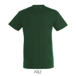 Unisex T-shirt van halfgekamd katoen met ronde hals 150 g/m² kleur donkergroen achter aanzicht