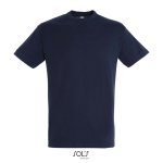 Unisex T-shirt van halfgekamd katoen met ronde hals 150 g/m² kleur ultramarijn blauw