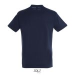 Unisex T-shirt van halfgekamd katoen met ronde hals 150 g/m² kleur ultramarijn blauw achter aanzicht
