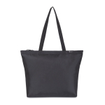 Tote bag van RPET met binnenvak voor waterfles kleur zwart