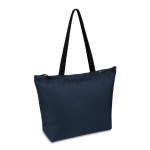 Tote bag van RPET met binnenvak voor waterfles kleur marineblauw tweede weergave