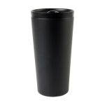 Thermobeker van gerecycled staal met vacuümisolatie 500 ml kleur zwart