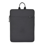Laptophoes van RPET met gevoerd ritsvak 16” kleur zwart