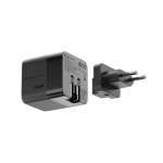 Snellader GaN eco met oprolbare kabel 80 cm 65 W kleur zwart tweede weergave