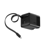 Snellader GaN eco met oprolbare kabel 80 cm 65 W kleur zwart derde weergave