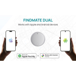 Eco‑keyfinder met alarm, compatibel met Apple en Android kleur wit sfeer weergave