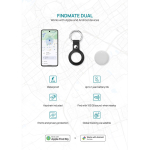 Eco‑keyfinder met alarm, compatibel met Apple en Android kleur wit sfeer weergave 2