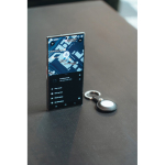 Eco‑keyfinder met alarm, compatibel met Apple en Android kleur wit