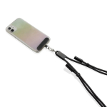 RPET USB-C-kabel voor mobiel met draaglus om de nek, 60 W snelladen kleur zwart zesde weergave