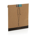 RPET USB-C-kabel voor mobiel met draaglus om de nek, 60 W snelladen kleur zwart tweede weergave met doos