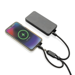 RPET polsband voor mobiel met USB-C-kabel en snelladen 60 W kleur zwart derde weergave