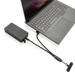 RPET polsband voor mobiel met USB-C-kabel en snelladen 60 W kleur zwart zevende weergave