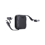 Telefoonhouder met oprolbare kabel 100 cm en 100 W snelladen kleur zwart