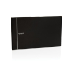 Eco‑laptophoes met ritssluiting en magnetisch opladen 15,6” Swiss Peak kleur zwart weergave met doos