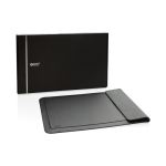 Eco‑laptophoes met ritssluiting en magnetisch opladen 15,6” Swiss Peak kleur zwart tweede weergave met doos
