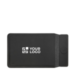 Eco‑laptophoes met ritssluiting en magnetisch opladen 15,6” Swiss Peak kleur zwart met afdrukgebied