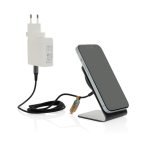 Premium draadloze magnetische oplader van gerecycled aluminium 15 W kleur grijs vijfde weergave