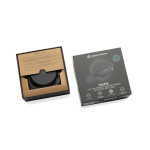 2‑in‑1 draadloze magnetische oplader met oprolbare USB-C kabel, 15 W kleur zwart weergave met doos