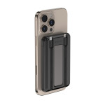 Eco 5‑in‑1 powerbank met oplaadkabels en staander 5.000 mAh kleur zwart weergave 12