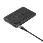 Eco 5‑in‑1 powerbank met oplaadkabels en staander 5.000 mAh kleur zwart weergave 14