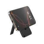 Eco 5‑in‑1 powerbank met oplaadkabels en staander 5.000 mAh kleur zwart vierde weergave