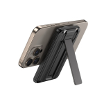 Eco 5‑in‑1 powerbank met oplaadkabels en staander 5.000 mAh kleur zwart vijfde weergave
