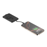Eco 5‑in‑1 powerbank met oplaadkabels en staander 5.000 mAh kleur zwart zesde weergave