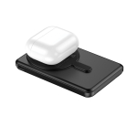 Eco 5‑in‑1 powerbank met oplaadkabels en staander 5.000 mAh kleur zwart achtste weergave