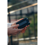 Eco 5‑in‑1 powerbank met oplaadkabels en staander 5.000 mAh kleur zwart