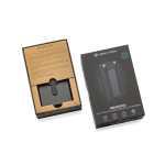Eco 5‑in‑1 powerbank met oplaadkabels en staander 5.000 mAh kleur zwart weergave met doos