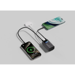Aluminium powerbank met fast charging en HQ-display 10.000 mAh kleur grijs sfeer weergave