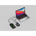Aluminium powerbank met fast charging en HQ-display 10.000 mAh kleur grijs sfeer weergave 2