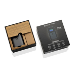 Aluminium powerbank met fast charging en HQ-display 10.000 mAh kleur grijs weergave met doos