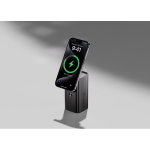 Stevige aluminium powerbank met HD-kleurendisplay 15.000 mAh kleur grijs sfeer weergave
