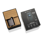 Stevige aluminium powerbank met HD-kleurendisplay 15.000 mAh kleur grijs weergave met doos