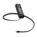 Aluminium powerbank met meerdere laadopties en HD display 20.000 mAh kleur grijs tweede weergave